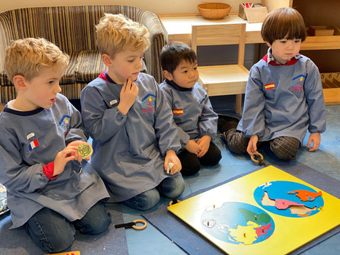 Children in the classroom at Casa Montessori