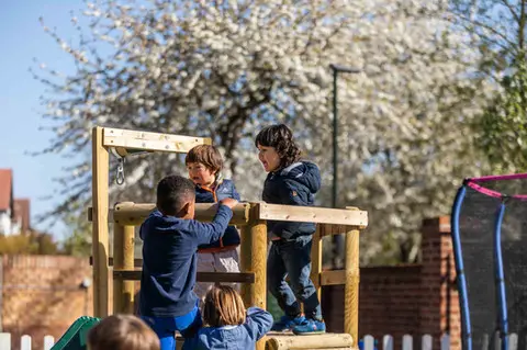 Montessori materials in use