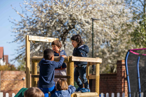 Montessori materials in use